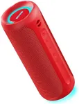 SOWO Portable Bluetooth Speaker, Waterproof IPX7, 25W Loud Wirelss Speaker with Big Audio and Punchy Bass, Outdoor Bluetooth for Party, Beach, Travel, Girls Gifts - Red