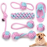 Speedy Panther 7Pcs Dog Rope Toys for Small Dogs, Puppy Rope Toys From 8 Weeks Small Dog, Puppy Chew Toys Natural Cotton Dog Tug Toys Puppy Teething Toys for Puppys Small Mediuem Dogs