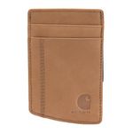 Carhartt Men's Casual Saddle Leather Wallets, Brown (Front Pocket), One Size