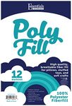 Essentials By Leisure Arts Polyester Fiber-Fil, Premium Fiber-Fil Stuffing, 12Oz Bag, High Resilience Polyfill for Filling Stuffed Animals, Crafts, Pillow Stuffing, Cushion Stuffing