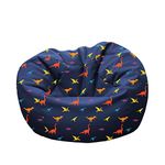 rucomfy Beanbags Kids Dinosaur Medium Size Bean Bag. Safe Comfortable Bedroom Toddler Chair. Boys or Girls Play Room Seating Furniture. Machine Washable & Durable. (Small D65cm x W65cm x H60cm)