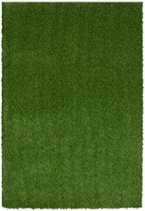eCarpetGallery Artificial Grass Turf, Indoor Outdoor Faux Grass, Rubber Backing, 4 x 6, Green, 303857