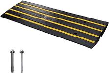 VEVOR Curb Ramp, 6.5 cm Rise Rubber Driveway Ramps, Heavy Duty 15 tons Weight Capacity Threshold Ramp, Curbside Bridge Ramps for Loading Dock Garage Sidewalk, Expandable Full Ramp Set