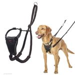 HALTI No Pull Harness Size Medium, Professional Dog Harness to Stop Pulling on the Lead, Easy to Use, Anti-Pull Training Aid, Adjustable, Reflective and Breathable, For Medium Dogs, Black