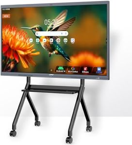 JAV 75" Smart Board Pro Google EDLA Certified 4K UHD Interactive Whiteboard for Classroom Office All-in-One Touchscreen Display with 48MP AI Camera 100W Soundbar Android 14 8+128GB Wall Mount Included