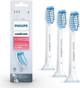 Philips Sonicare Sensitive replacement toothbrush heads for sensitive teeth, HX6053/64, 3-pk