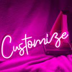 Custom Led Neon Signs Light Personalized Words Light for Bedroom Indoor Use Wall Decor (1-Row Text, 25)