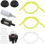 ECSiNG Set of 10 Fuel Line Hose Pipe Filter Primer Bulbs Mower Fitting Kit Fuel Filters Oil Pipe Hose Washer Tank Seal Grommet Accessories for Petrol Mower