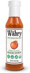Wäbry Organic Peach Syrup – 14.9oz (420g), Natural Fruit Syrups for Drinks, Pancakes, Tea, Shaved Ice and Ice cream, Vegan, Non-GMO, Dye-Free Snow Cone Syrup – BPA-Free Plastic Bottle