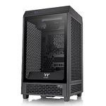 Thermaltake Tower 200 Mini-ITX Computer Case; 2x140mm Pre-Installed CT140 Fans; Supports GPU Length Up to 380mm; CA-1X9-00S1WN-00; Black; 3 Year Warranty