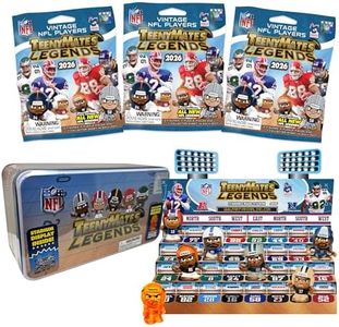 TeenyMates NFL Football Legends Action Figures Gift Set, Collectible Tin