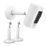 KIWI design Adjustable Security Wall Mount Aluminium Alloy Indoor/Outdoor Mount Compatible with Arlo, Arlo Pro, Arlo Pro 2 3, Arlo Ultra and Other Camera Models with 1/4 Inch Thread (2 Pack, White)