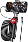 Two-Way Endoscope Camera with Light,1920P HD,Borescope for iPhone IP67 Waterproof Automotive Engine Plumbing HVAC Inspection 6.2 mm Lens Industrial