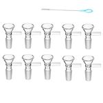 XUANZHI 10 Pcs 14mm Lab Short Stem Funnels,Kitchen Funnels for Filling Bottles with 1 Pcs Cleaning Brush