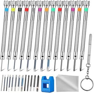 13PCS Professional Watch Screwdriver Set, SHEGATO Micro Precision Glasses Repair Kit, with 13PCS 0.2-2.0MM Extra Replace Blades, for Eyeglass Sunglass Watchmaker Jewelry Computer Phone Small Tools