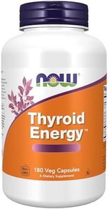 Now Foods, Thyroid Energy, avec Iode et L-Tyrosine, 180 Capsules végétaliennes, Sans Soja, Sans Gluten, Végétarien, Sans OGM