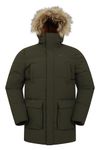 Mountain Warehouse Fern Mens Water Resistant Padded Parka - Jacket Khaki X-Large