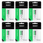 Reach Johnson & Johnson Mint Waxed Dental Floss 200 Yards (Pack of 6)