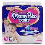 MamyPoko Extra Absorb Diaper Pants, Medium (Pack of 74) for Kids