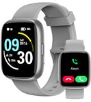 AITAFY Smart Watch for Men Women with Bluetooth Call, Compatible with iOS/Android Phones, Alexa Built-in, 1.83"" HD Screen with Heart Rate/Sleep/SpO2 Monitor, 100 Sports Fitness Activity Tracker Gray, IDW26