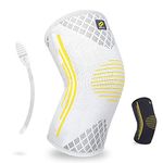 Bracoo Knee Brace, Knee Compression Sleeve Support for Men Women with Side Stabilizers, Dynamic Compression Lightweight & Breathable Support - Arthritis Pain, Injury Recovery, Running, Workout, 1 Pair, KE92 (X-Large)