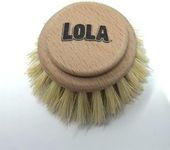 Lola Products Replacement Large Head for The Original Tampico Vegetable & Dish Brush | Eco-Friendly Birch Hardwood & Poly Fiber Bristles | Long Lasting, Reusable & Washable | 1 Pack