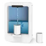 TTQ Mouthwash Dispenser for Bathroom, 520ML Rechargeable Automatic Mouth Wash Dispenser with Two Magnetic Cup Wall Mounted Smart Mouthwash Dispenser for Kids Adult Adjustable Dispensing Levels