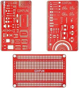 Gikfun Multifunctional PCB Ruler SMD Ruler 3inch Measuring Tool Resistor Capacitor Chip IC SMD Diode Transistor for Engineers Reference GK1024