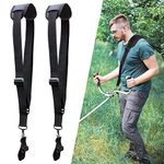 SUNMON Weed Eater Strap, Weed Trimmer Shoulder Strap Compatible with Ego, Dewalt, Greenworks String Trimmer and Other Types of Weed Eaters, Adjustable Trimmer Harness, Black, 2 Pack