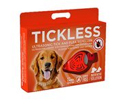 Tickless Ultrasonic Tick and Flea Repeller for Pets of All Ages & Size Completely Safe, Chemical-Free, and Natural, Orange