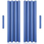 John Aird Eyelet Thermal Energy Saving Blackout Curtains Inc Tie Backs (Blue, 168cm Width x 183cm Drop (66"x72")