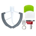 Flex Edge Beater For KitchenAid 5.5-6 Qt Bowl-Lift Stand Mixer With 2 Pcs Dough Scraper, Kitchen Aid Paddle With Flexible Silicone Edges Scraper, Kitchen Aid Accessories And Attachments