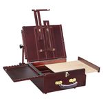 MEEDEN Artist Pochade Box, Portable French Easel, Sketch Easel Box with Storage, Plein Air Easel for Painting with Nylon Carry Bag, Makes Outdoor Painting Easy and Fun, Walnut