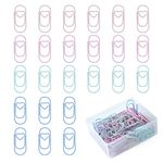 Vicloon Small Paper Clips, 140Pcs Heart Shaped Paperclips Metal Paper Clips Bookmark Clips Small Bookmark for School Office Document Organizing (Macarons)