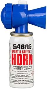 SABRE Sport and Safety Horn, 115 dB Air Horn, 60 ¼ Second or 25 ½ Second Bursts, Audible Up To 1/2-Miles (804-Meters), Perfect for Use at Sporting Events, Boating, Camping, Hiking