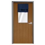 WdFour Side Door Curtains for Door Window, Room Darkening Solid Color Door Window Covering for Glass Door, Front Door Sidelight Curtain Tie up Shade 18W x 42L Inches, 1 Panel, Navy Blue.