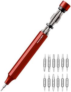 HOTO 24 in 1 Multi Bit Mini Screwdriver Set Magnetic, Manual Precision Screwdriver Set, EDC Pen Screwdriver for Eyeglasses, Electronics, Watches, Phones, Laptops, Cameras, Cinnabar Red