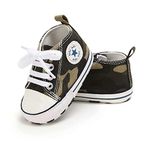 myggpp Baby Girls Shoes Canvas Sneakers First Walking Shoes Walkers Anti-Slip Prewalkers 12-18 Months Camo