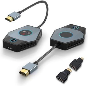 Wireless HDMI Transmitter and Receiver, Upgraded 4K HDMI Wireless Extender Kit, 2.4G/5G, Plug & Play, No App/Bluetooth Needed, 328FT/100M, for PC/Laptop/Netfix/PS5/Camera/HDTV/Projector/TV Box
