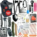 GunZee 175-Piece Survival Kit, First Aid Kit for Emergency and Outdoor Adventures, IFAK, Fishing Gear, MOLLE-Compatible Bag, for Car, Camping, Hiking, Earthquake, Tornado, Gifts for Men and Women