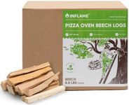 Inflame Beech Pizza Oven Wood - Kiln-Dried 5-inch Mini Logs, Bark-Free Firewood for Pizza Ovens, Ooni, Gozney, Solo Stove, BBQ, Grills & Smokers