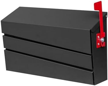 xhlokk Wall-Mount Mailbox, Morden Mailbox for House, Rust Resistant Metal Post Box, Galvanized Steel Outside Mailboxes with Flag (No Keys Locking)