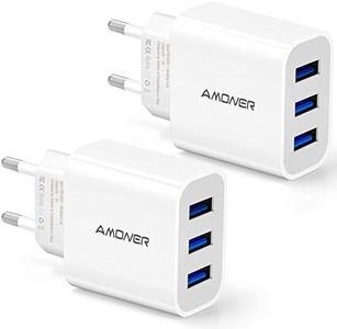 Chargeur Secteur USB 3 Ports Universel Chargeur Mural (5V 3A Max) Adaptateur USB Universel pour Apple iOS, Android, Appareils Portable Windows etc