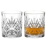 DIAMANTE Chatsworth Whisky Tumblers - Premium Lead Free Crystal - Set of 2