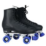 CHICAGO Skates Men's Classic Roller Skates - Premium Black Quad Rink Skates, Black, 12