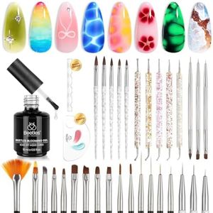 Beetles Nail Art Brushes 31pcs Blooming Gel Nail Polish Clear UV LED Kit