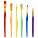 nuoshen 6 Pcs Cake Painting Brush for Icing Sugarcraft Decor, Decorating Cake Icing Fondant Tools Fine Painting Brushes