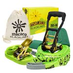 Macaco Slackline Kit 16m with Training Line | Slack Line Outdoor for Kids | Forest School Equipment | Circus Skills Equipment for Kids | Outside Toys for Kids Outdoor Play Equipment