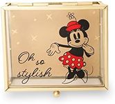 Disney Minnie Mouse Jewelry Box - Oh So Stylish Glass Minnie Jewelry Case Jewelry Organizer Box