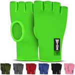 WYOX Boxing Hand Wraps Inner Gloves Men Women, Half Finger Under Mitts with Elasticated Bandages for Fist Protection, Ideal for Muay Thai, Kickboxing, MMA, and Martial Arts, Perfect for Training
